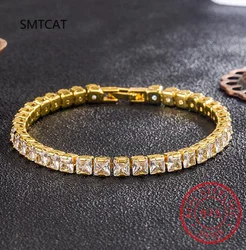 5mm Moissanite Tennis Bracelet Necklace For Women 925 Sterling Silver D VVS1 Lab Diamond with GRA Certificate Jewelry