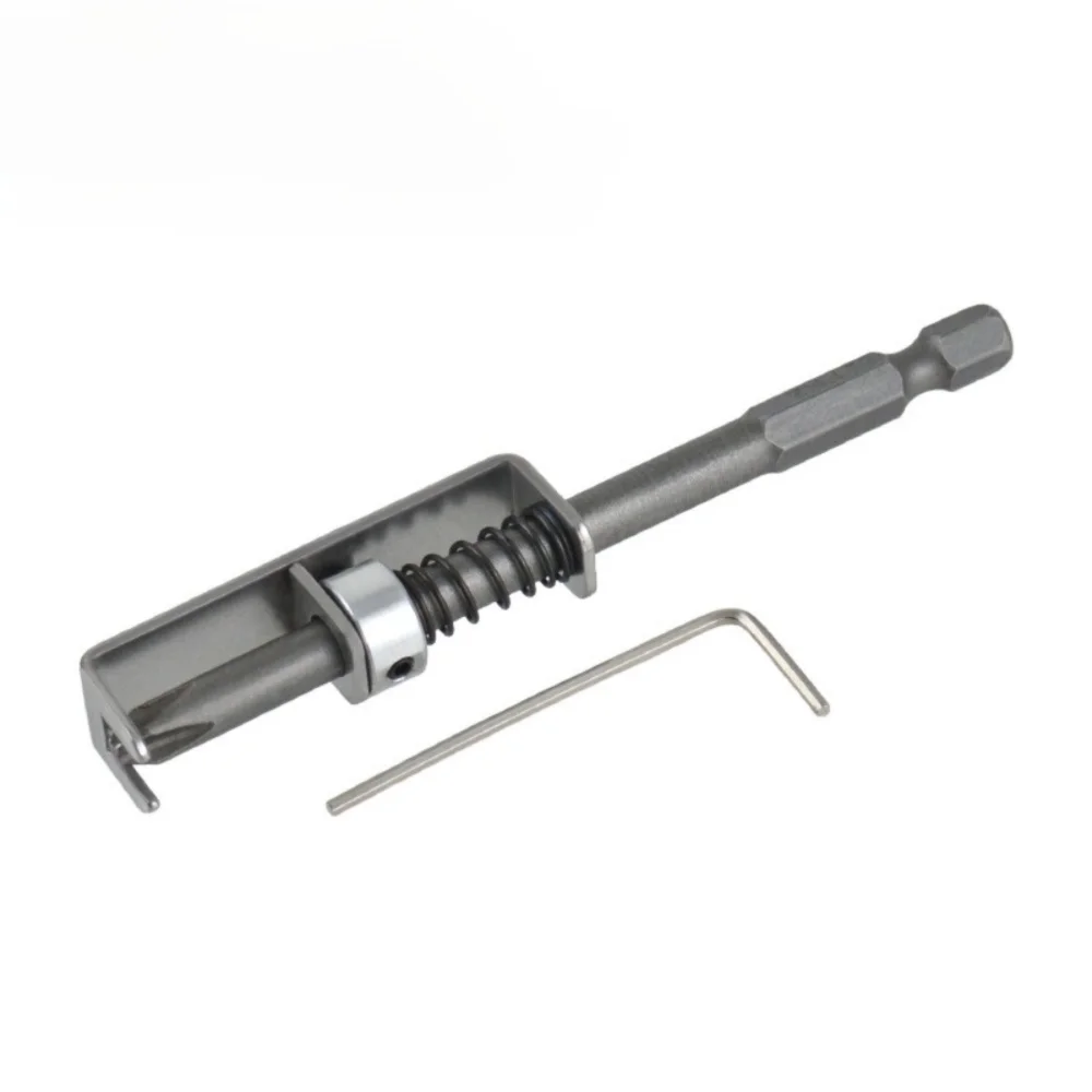 Alloy Steel Spring Positioning Drill Portable Safety Screw Fixation Drill Bit SingleHand Operation Anti Drop Screw Holder Bit