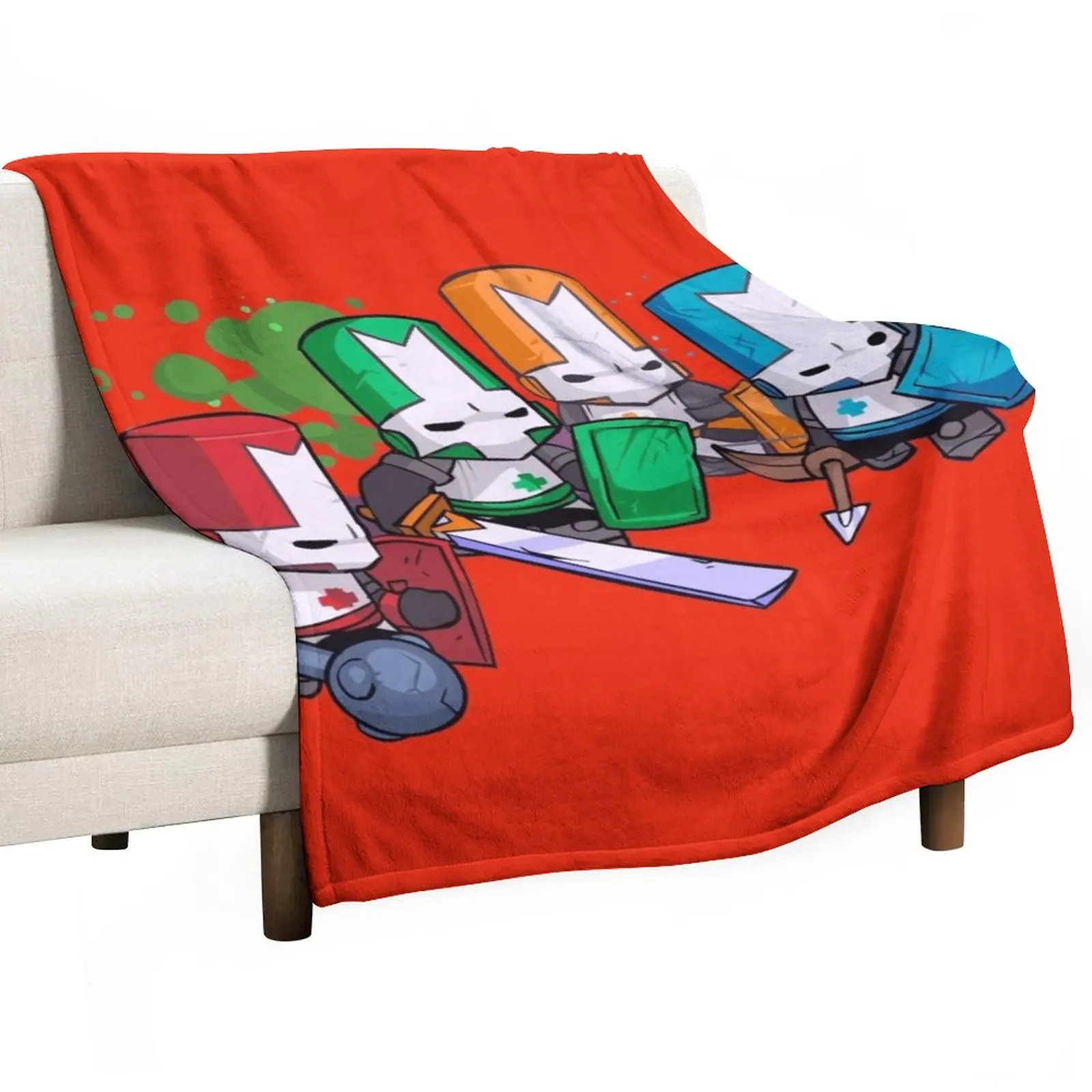 

castle crashers Throw Blanket Cute Blanket Plaid valentine gift ideas Luxury Throw Blanket Polar blanket