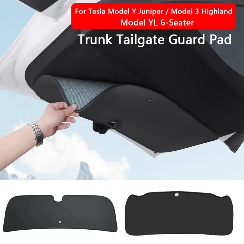 For Tesla Model Y Juniper / YL 6 Seater / 3 Highland Trunk Tailgate Guard Pad Trunk Protective Anti-dirty Pad Car Accessories