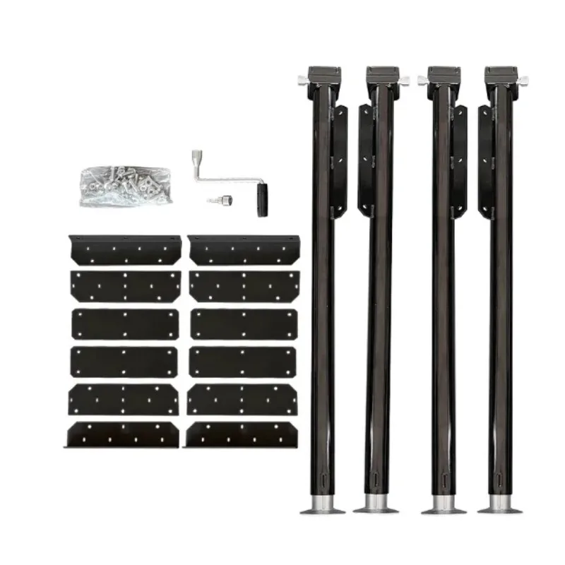 Electric&manual Backpack Trailer Jack Stand Set of 4 High Lifting Jacks for Camper Caravan Trailer 2500lbs Load 110-780mm Height