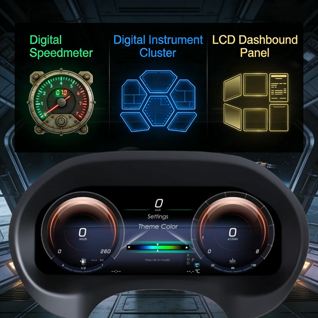12.3 Inch LCD Screen Digital Dashboard Cluster For Mercedes Benz Vito 2016-2024 Years Instrument Paneel Display Cockpit  Speedme