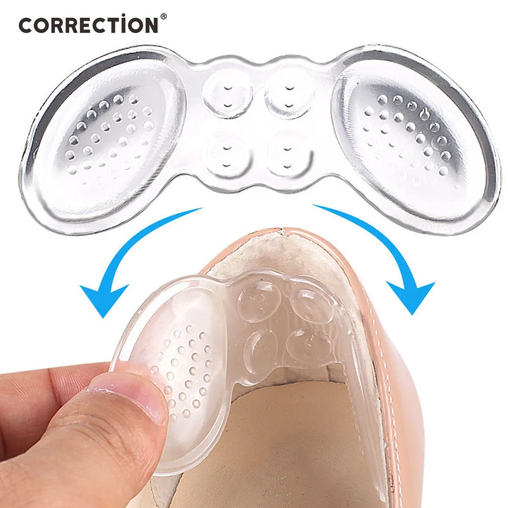 4D Soft Silicone  Heel Insoles Pain Relief Cushion Anti-wear Adhesive Feet Care Pads Heel Sticker Heel anti-Crash Insoles Patch