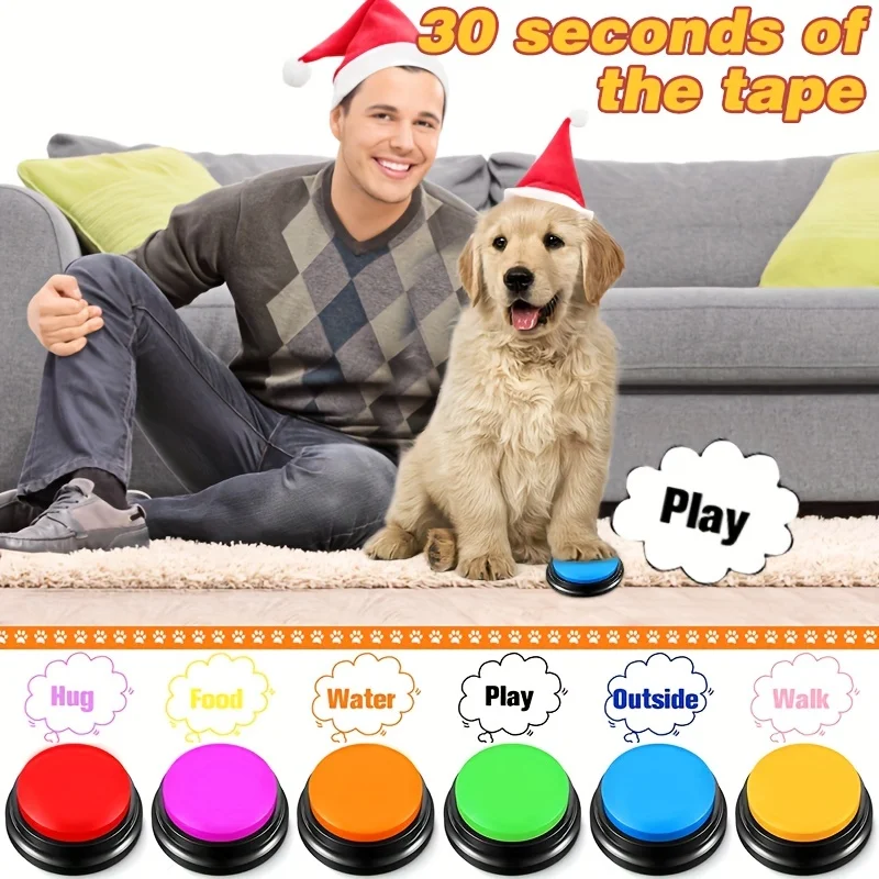 Train Your Dog Easily With These Voice Sound Buttons - Perfect For Dog & Cat Communication & Speech Training!