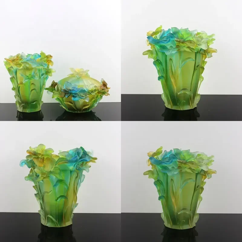 Wholesale Crystal Orchid Vase Incense Burner Office Home Decorative Aromatherapy Diffuser Manufacturer Supply