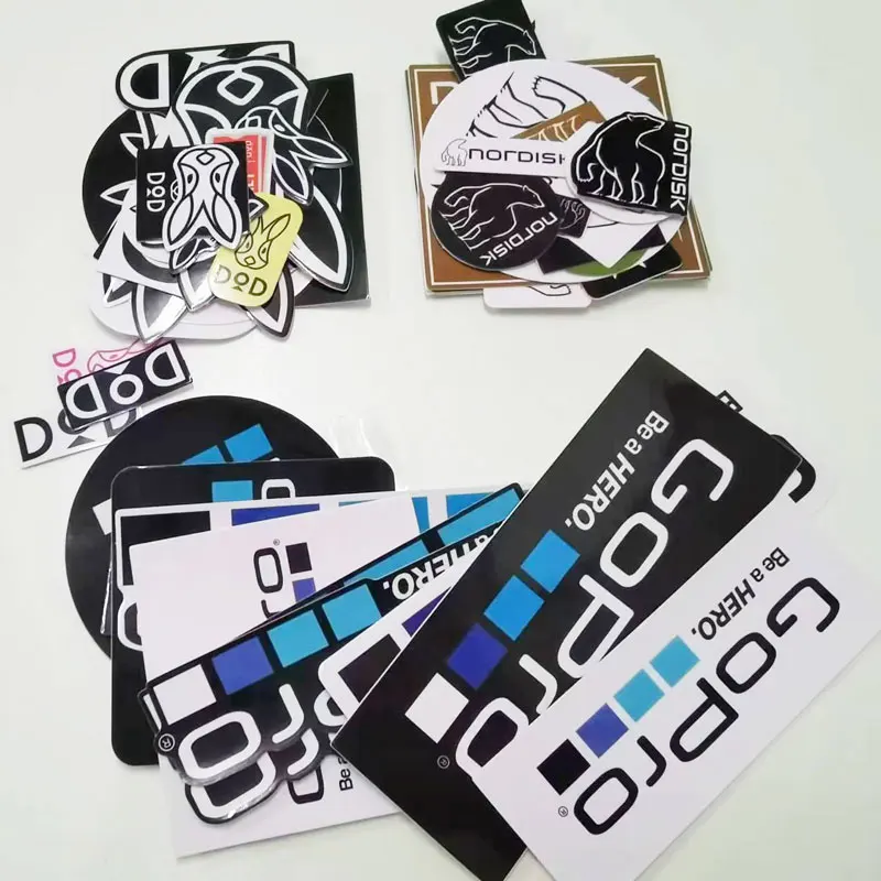 20 Pcs/Set Mobile Stickers Mix Size Camping Logo Stickers Set Waterproof PVC Outdoor Brand for Laptop Pitcher Luggage Journal