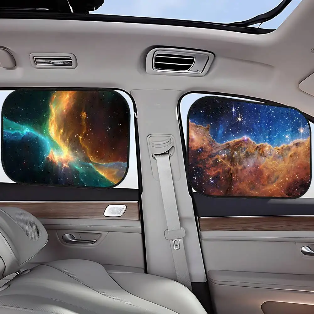 

Space Side Window Sun Shade For Car Electrostatic Curtains Anti-Glare Car Sun Protection Cover 99.9% UVR Blocking