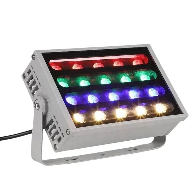 

Outdoor IP65 waterproof reflector lamp automatic changing colors rainbow DMX512 RGBW 40w led flood light for landscape