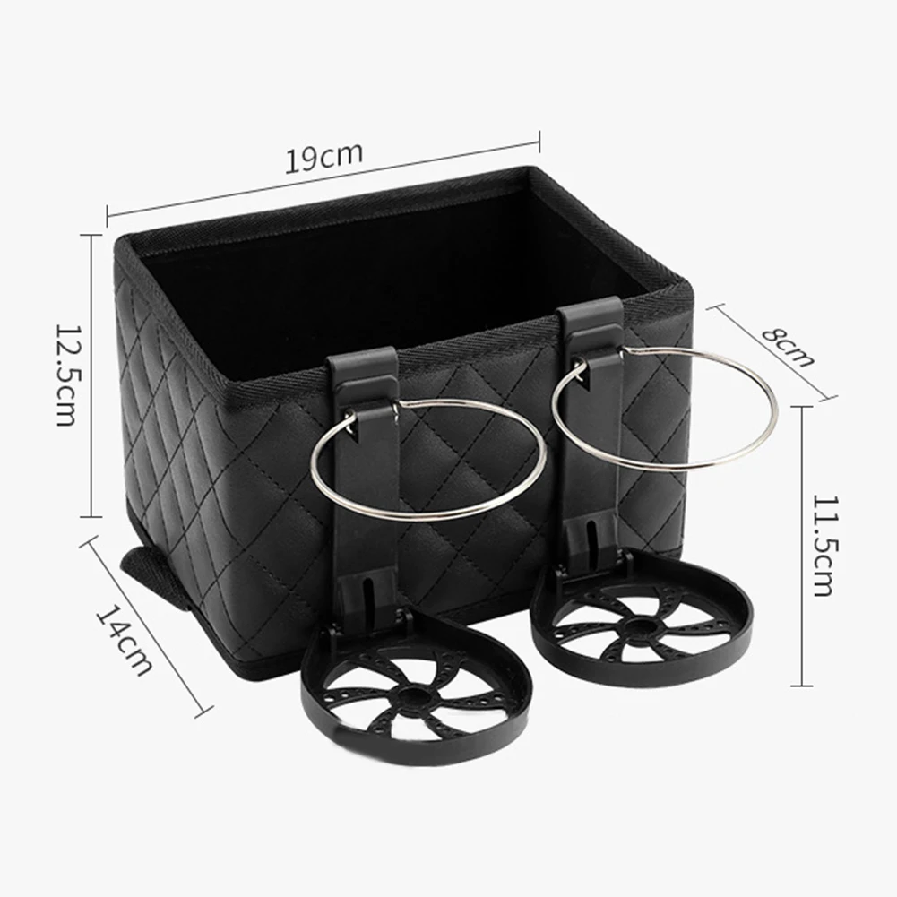 Mantieni la tua auto pulita e ordinata con la scatola portaoggetti del bracciolo pieghevole e conveniente portabicchieri per l'acqua e la conservazione dei tessuti