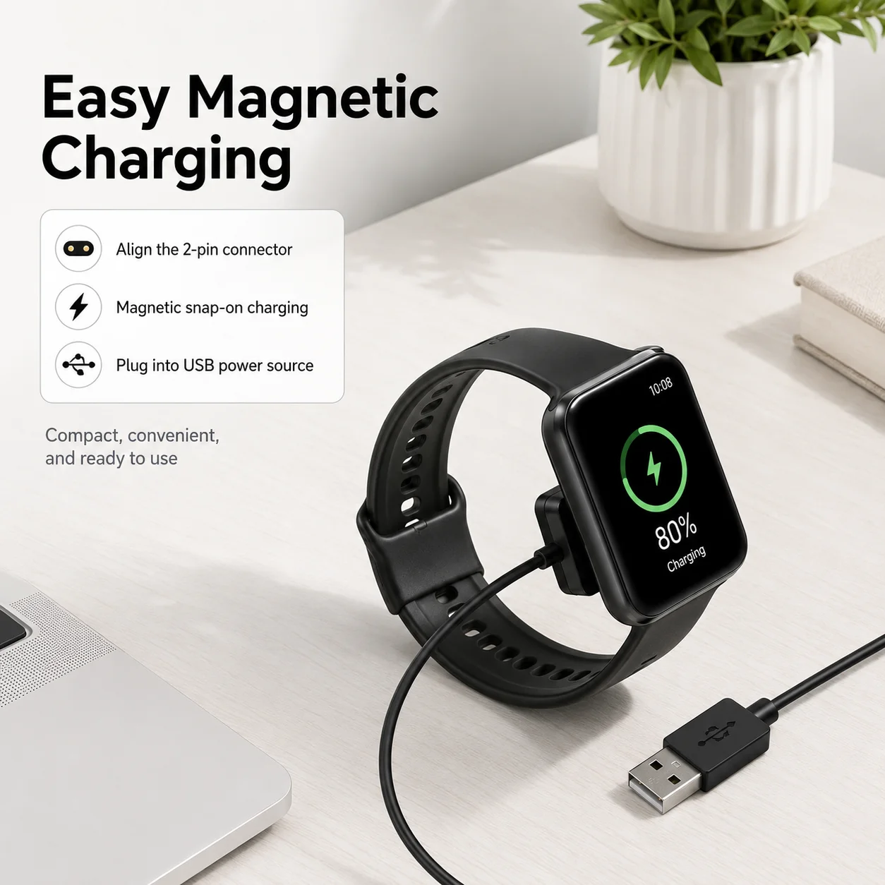 USB Magnetic Charging Cable for Xiaomi Smart Band 10 9 9 Pro 9 NFC Redmi Watch 5 4 3 Active Lite Replacement Charger