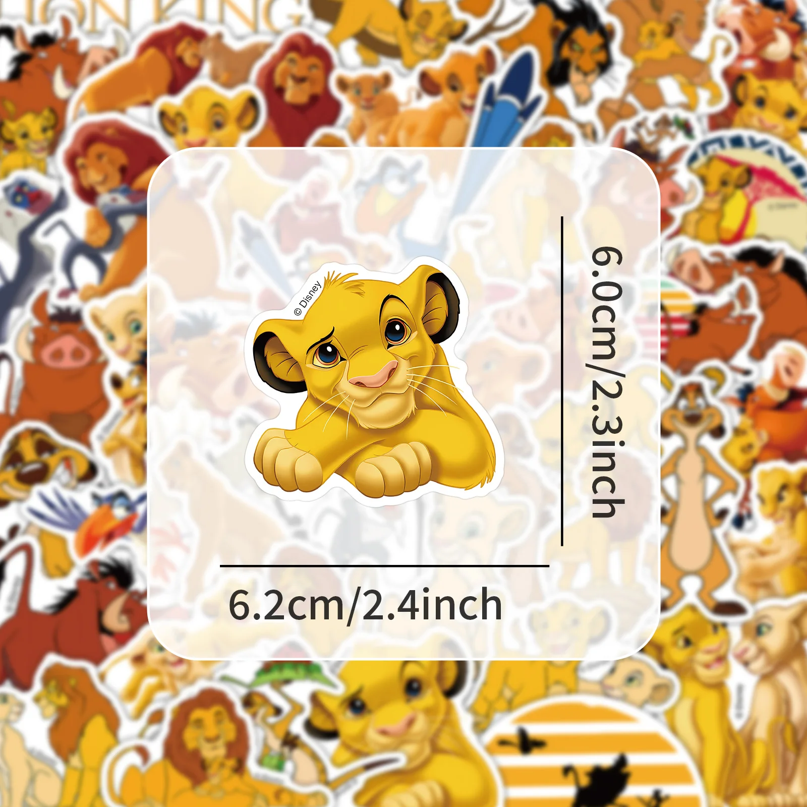 

50PCS New Disney The Lion King Animated Movie Graffiti Stickers Creative Decorative Water Cup Pencil Box Scrapbook Toy Stickers