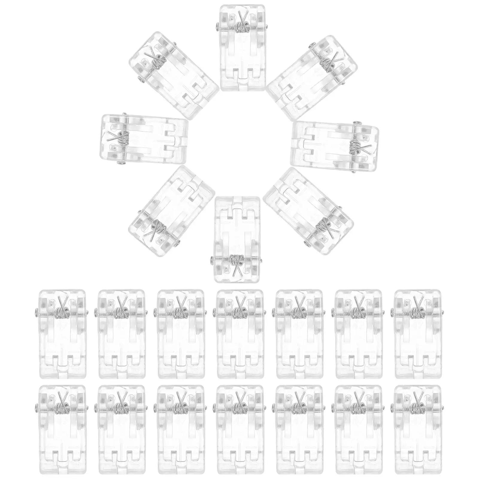 

60 прозрачных акриловых пружинных зажимов для подвешивания плакатов, фотографий, именных бирок, офисные зажимы для бумаги