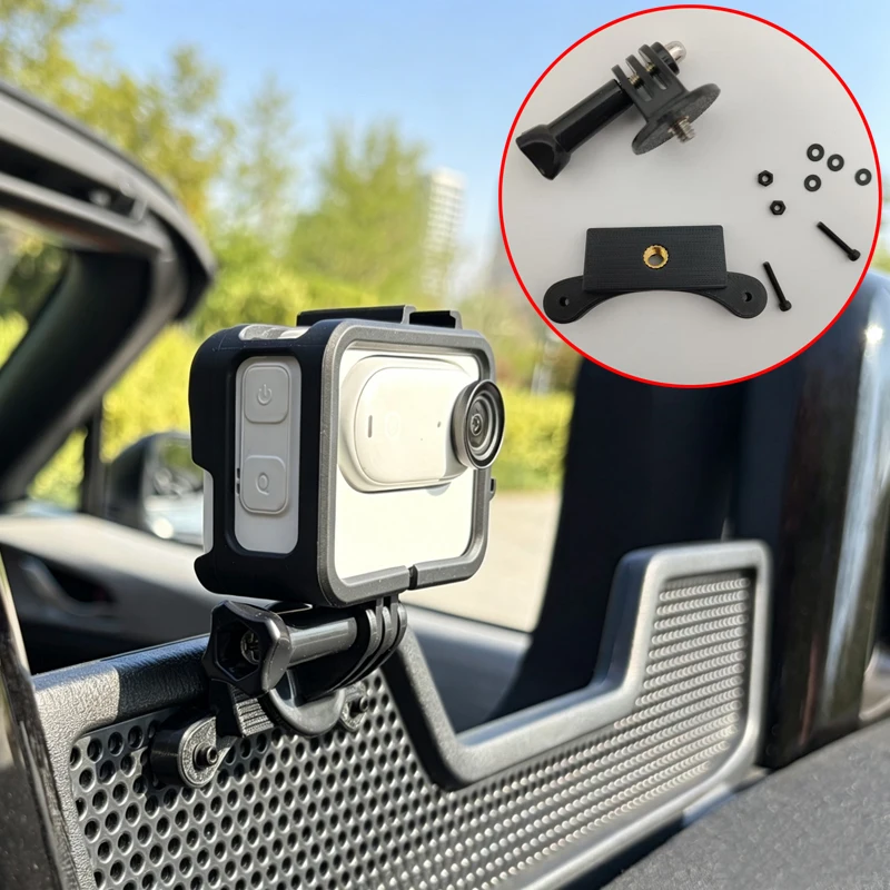 1PCS Action Camera/Dash Cam Mount Expansion Base Adapter Bracket Modified Accessories For Mazda MX-5 ND Rear Wind Deflector