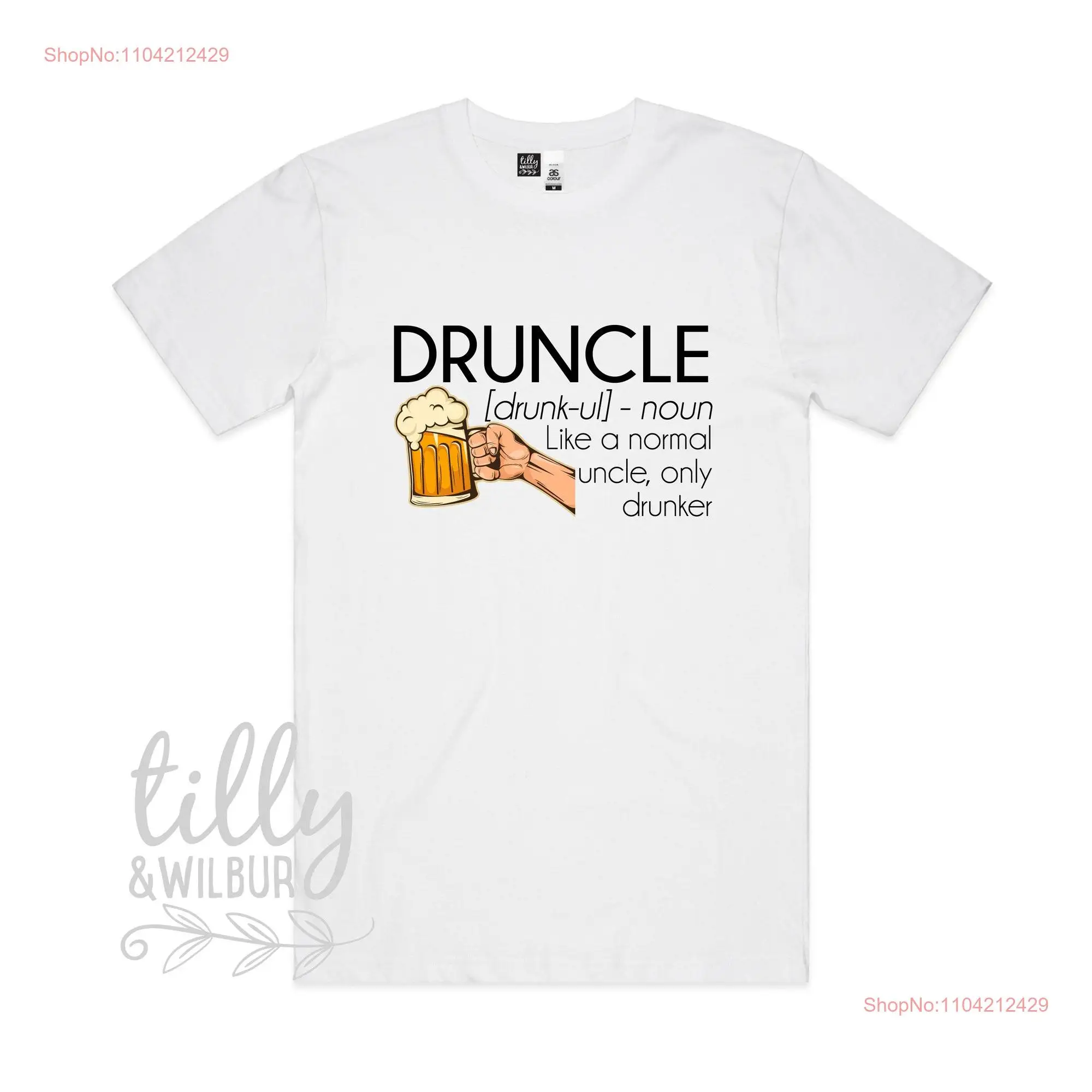 Druncle Just Like A Normal Uncle Only Drunker Funny T Shirt For Men Christmas Dad Xmas long or short sleeves