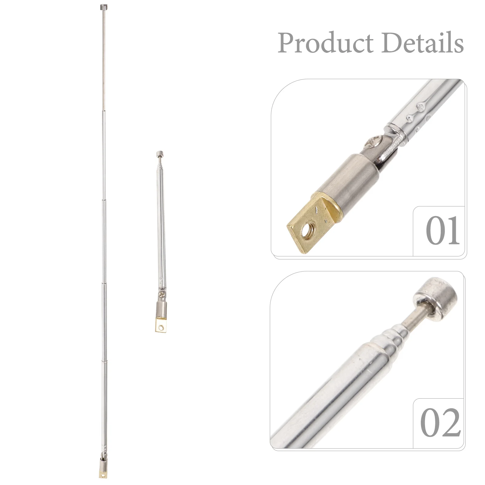 

2pcs Telescopic Antenna Replacement Universal Radio Antenna For Home Remote Control Signal Reception Exterior Accessories