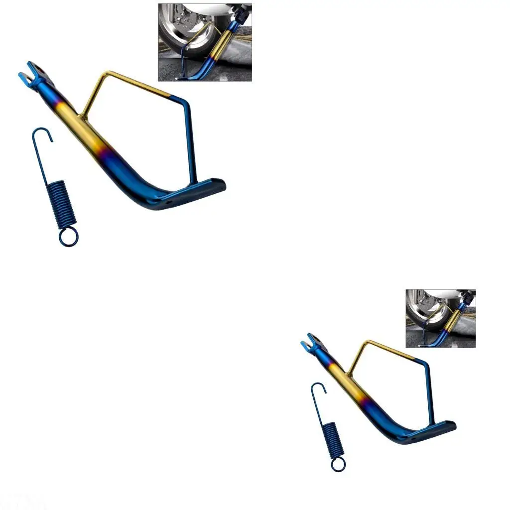G7NA Universal Fit Motorcycle Side Stand Spring Assisted Kickstand Lightweight Universal Side Stand Easy to Use for Bikes