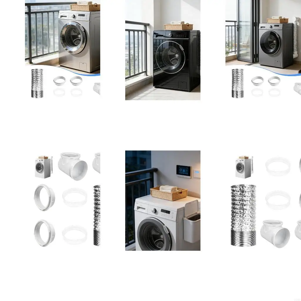   Universal Dryer Vent Connector 90 Degree Dryer Vent Elbow with Hose Practical Dryer Air Fitting Easy Installation