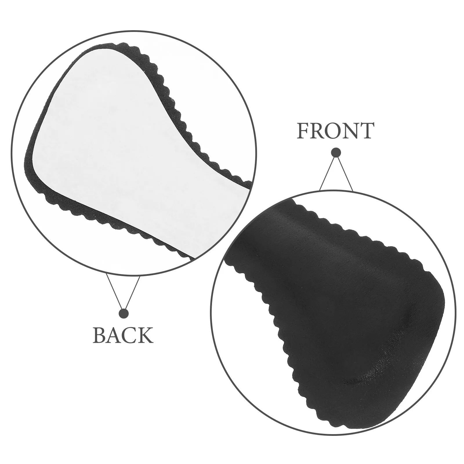 1Pair Anti-Skid Heel Pads Cork Latex Cloth Comfortable Shoe Inserts for Daily Use Wear-Resistant Self-Adhesive Foot Cushions