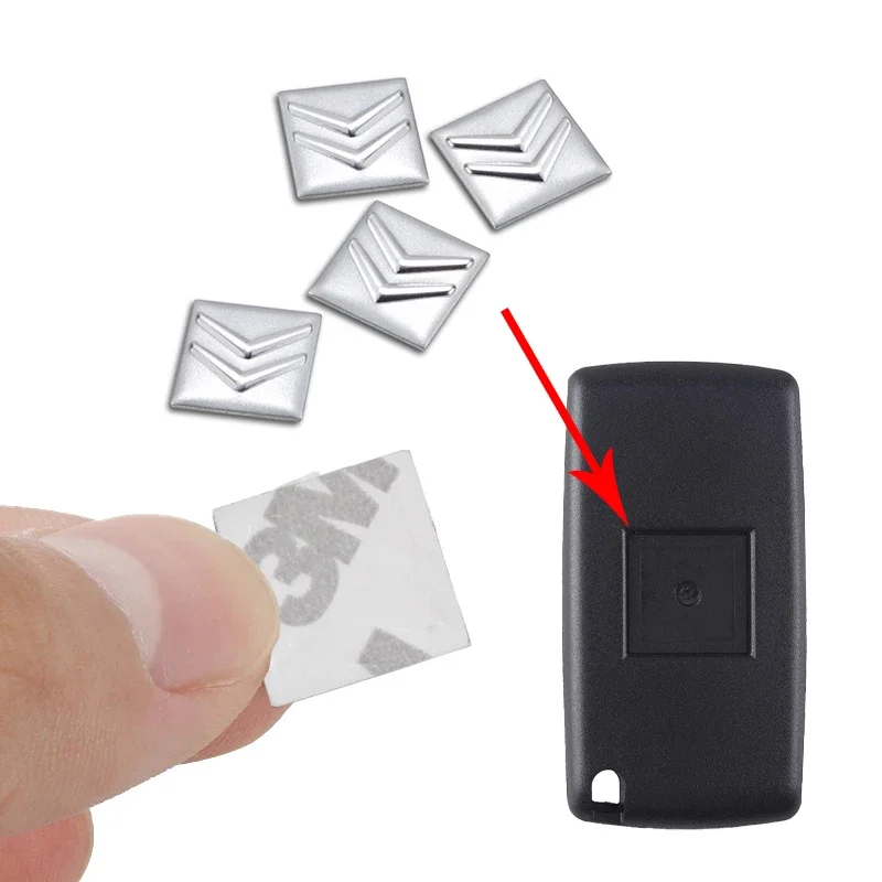 Car Metal Emblem Stickers Auto Remote Key Logo For Citroen Celysee C6 C3 C5 C1 C2 C4 Aircross Picasso Cactus Berlingo Saxo Grand - view 2