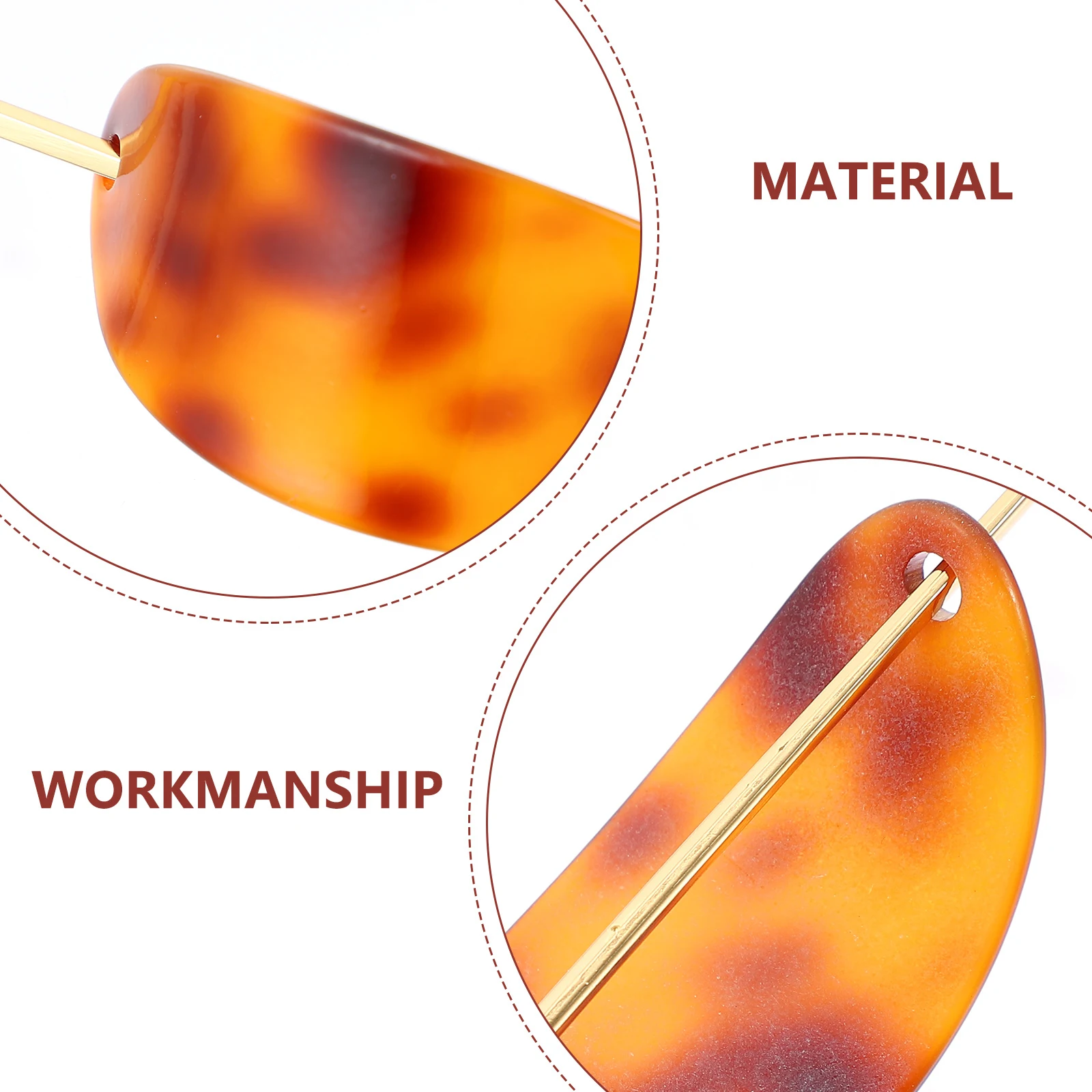 

French Style Hairpin Barrette Women Accessories Bobby Pins Tortoise Shell Color Durable Alloy Simple Design Wedding Banquet