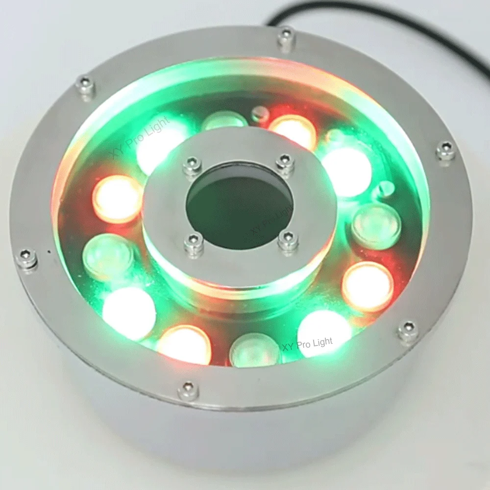 18 واط RGB LED نافورة ضوء 15 واط IP68 مقاوم للماء 12 فولت 6 واط 9 واط الطابق مصباح مقاوم للماء الربيع الساخن ضوء 12 واط مصباح تحت الماء تسرب مصباح #1