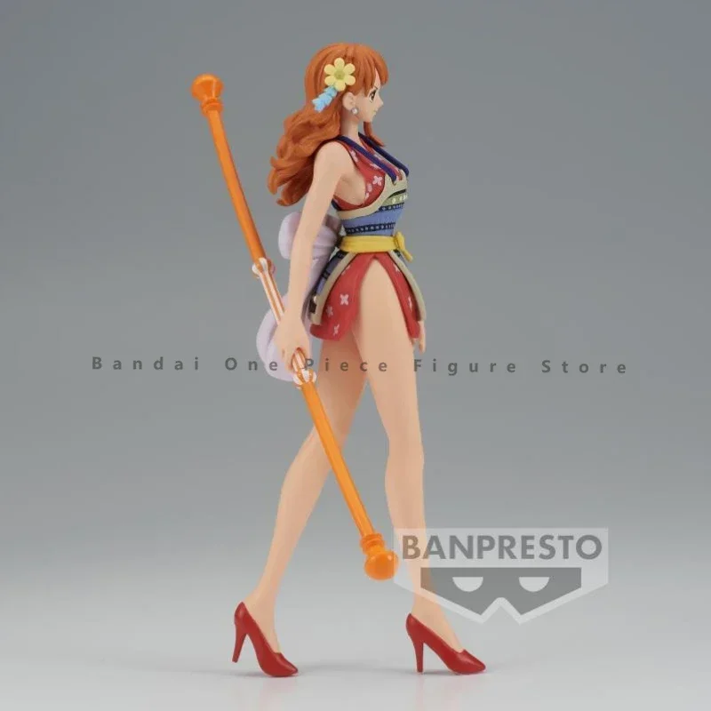 In Stock Original BANPRESTO Bandai One Piece Sailing Series Nami Action Figure ภาพเคลื่อนไหว ToyGift รุ่นสะสมอะนิเมะงานอดิเรก