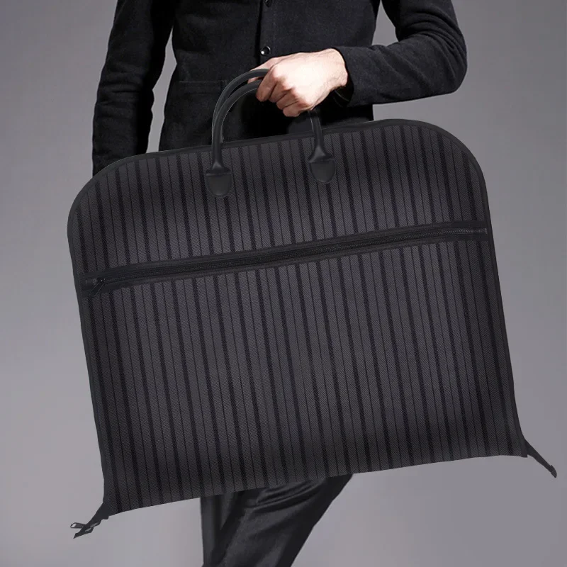 Cover Dress Protection Case Dustproof Suit Pack Suit Cover Garment Bags Oxford Cloth Striped Clothes Dust