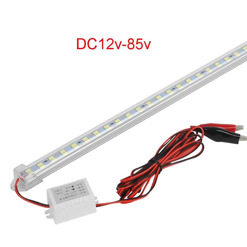 

5pcs 30cm 50cm DC12v 12v-85v Double Row Hard Strip Rigid Bar Tube 3m Wire Clamp Stall Night Light Car Market 3000k 4000k 6000k