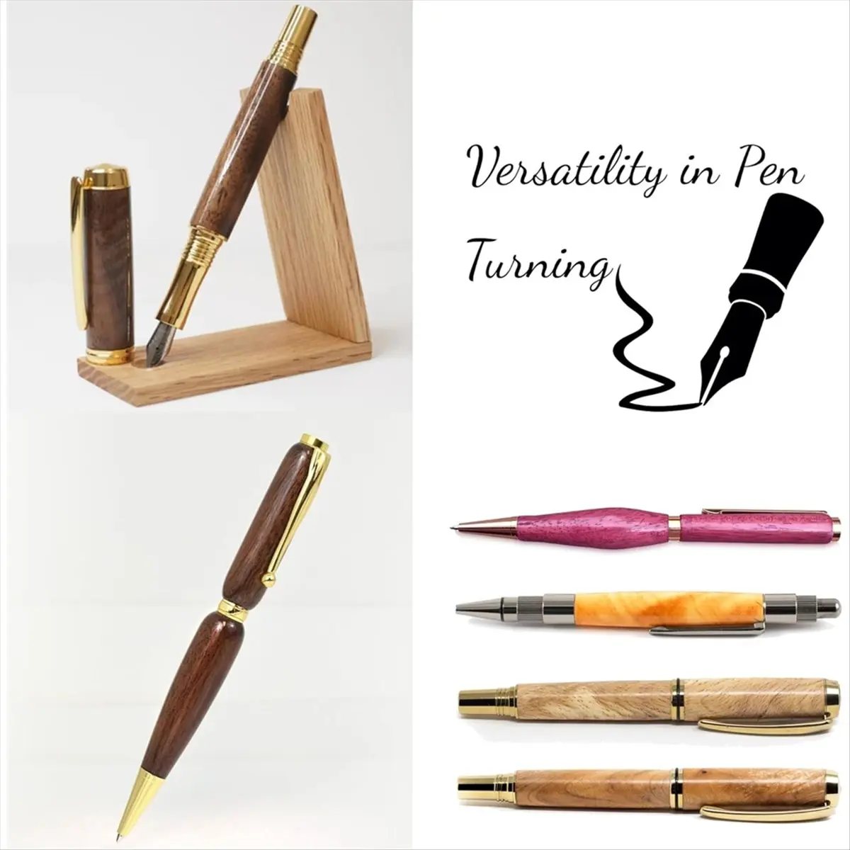 DT673 TRENDY~Wood Pen Blanks for Turning-Pen Blanks for Woodturning Burl-Black Walnut,Hard Maple,Merbau,Cherry,Beech, Heart