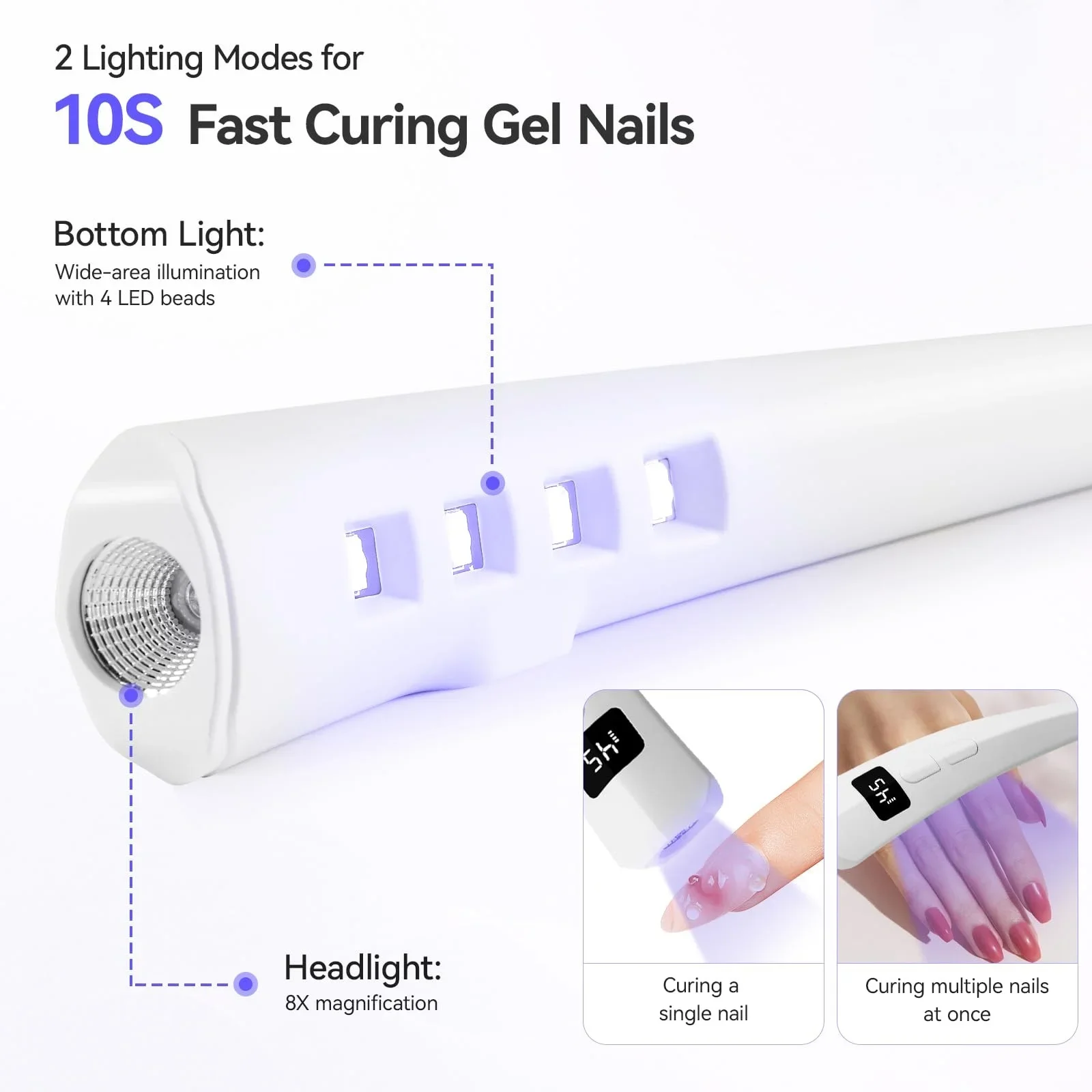Handheld UV LED Nageltrocknungslampe wiederaufladbare Mini Nagelverbesserungslampe Gel Nagelverbesserungswerkzeug Nageltrockner