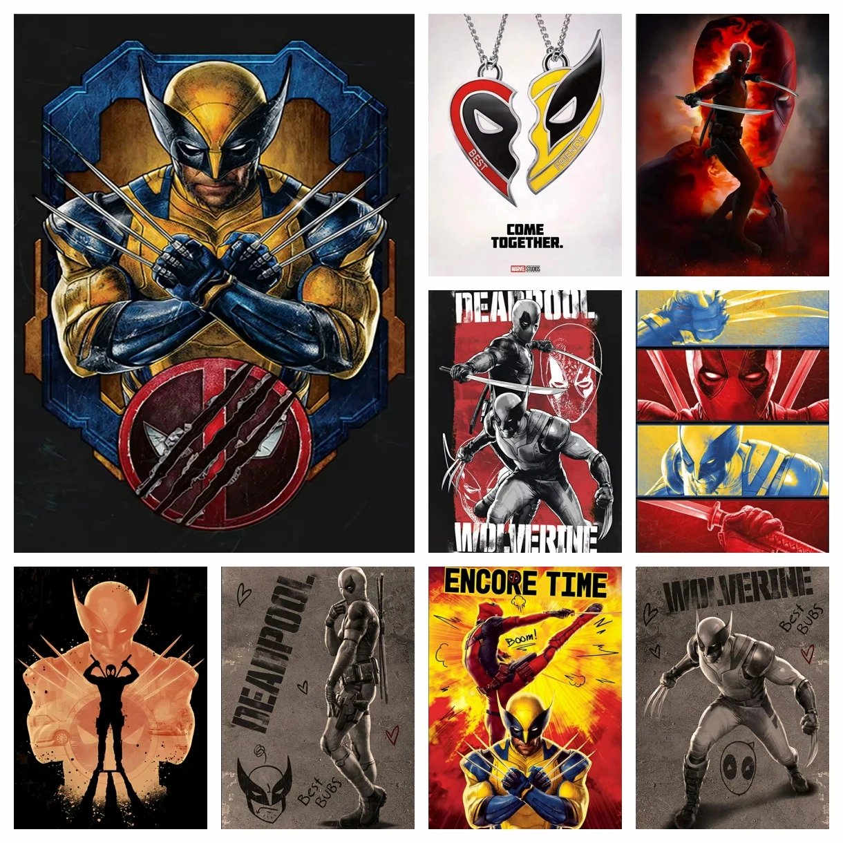 

Набор алмазной живописи Marvel 5D Дэдпул и Росомаха, супергерой, вышивка, мозаика, вышивка крестиком, художественное украшение, картина, подарок для детей