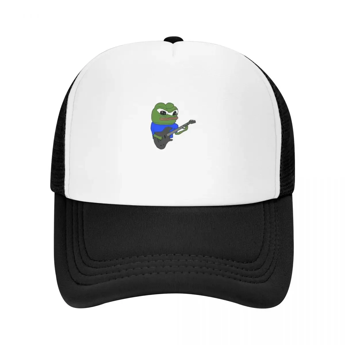 Rare Pepe Playing GuitarT-Shirt Baseball Cap Military Cap Man Hip Hop Hats Woman Men's