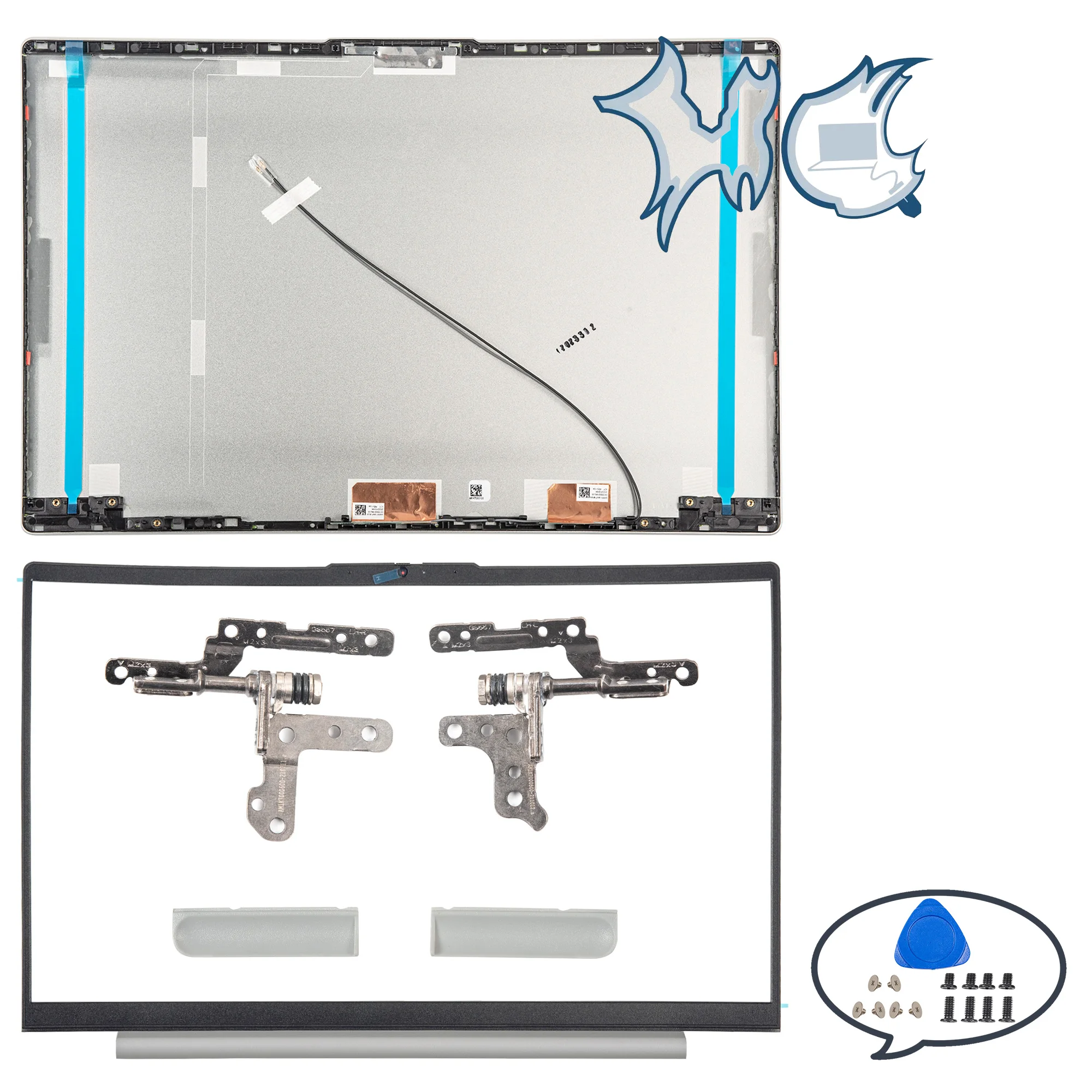 New Laptop Part For Lenovo Ideapad 5 15IIL05 15ARE05 15ITL05 15ALC05 2020 2021 LCD Back Cover+Front Bezel+Hinges Replacement