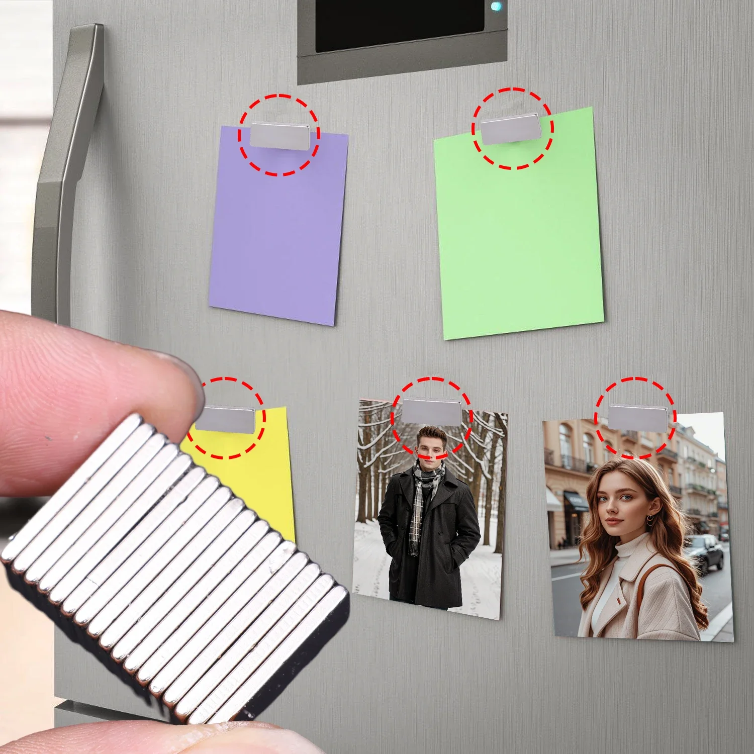 100/5Pcs Rectangular Neodymium Bar Magnets Strong Magnetic Block For Office Home Storage DIY Crafts Fridge Magnet 20x10x2mm