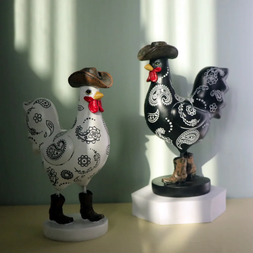 

Rooster Garden Statue Outdoor Indoor Resin Home Decor Figurines Decoration Farm Animals Statue Yard Decorative Ornaments Outside