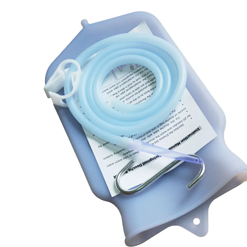 منظف أمعاء القهوة، عيوب الأمعاء المنزلية، العلاج المائي بالأمعاء الواضحة، كيس حقنة شرجية من مطاط السيليكون