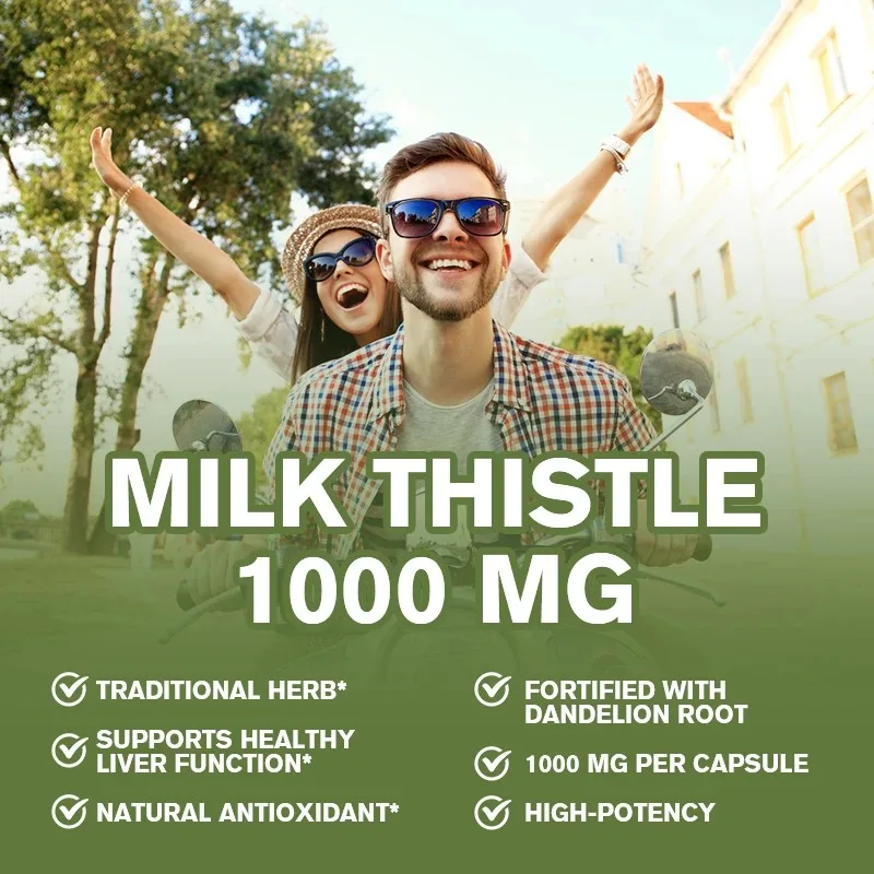 Minc Pure Milk Thistle 1000mg Herbal Health Supplement Help Liver Health & Detoxify Prevent Glutathione Depletion Softgels