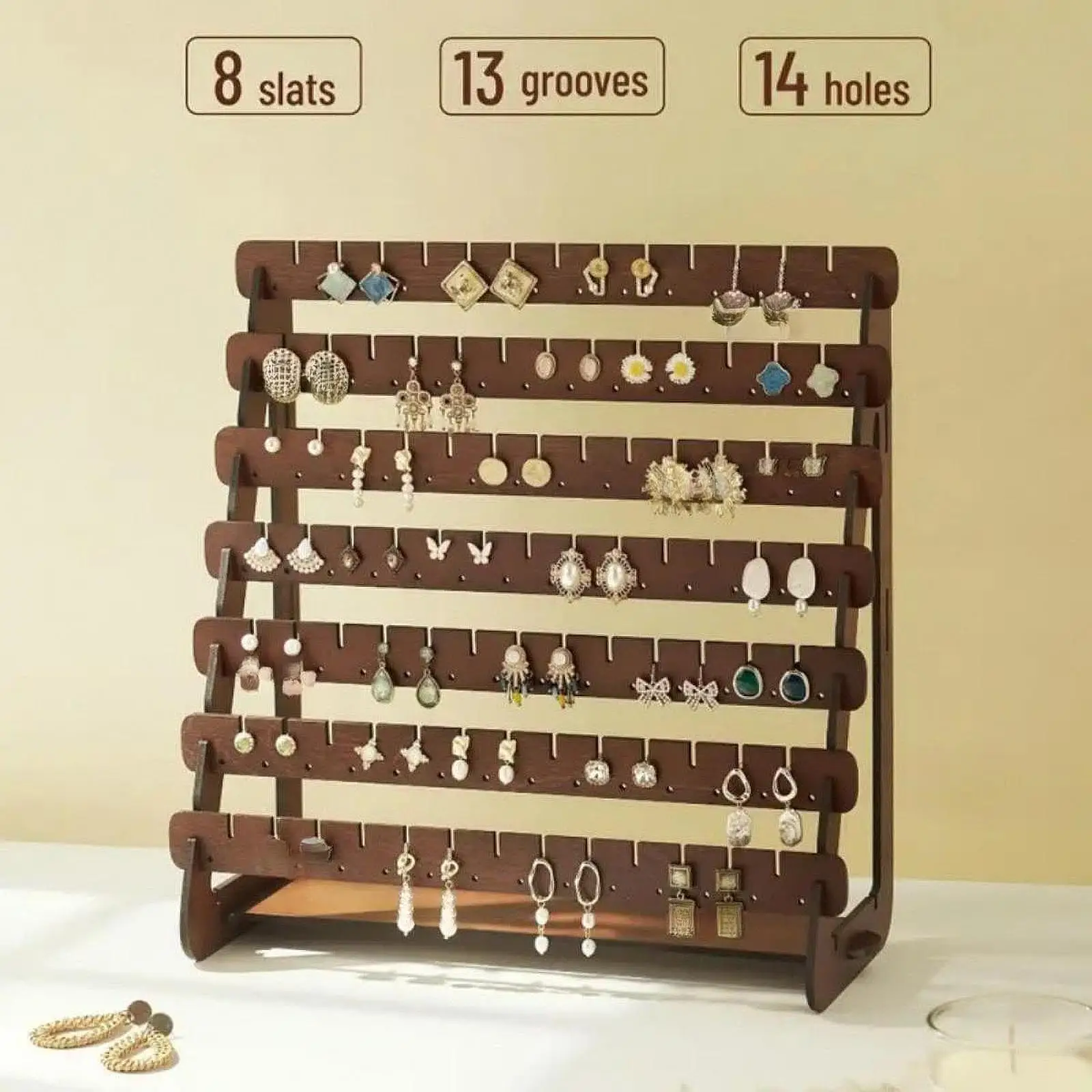 Earring Display Stand Jewelry Storage Organizer Large Capacity Jewelry Storage Rack for Dresser Vanity Table Shop Selling