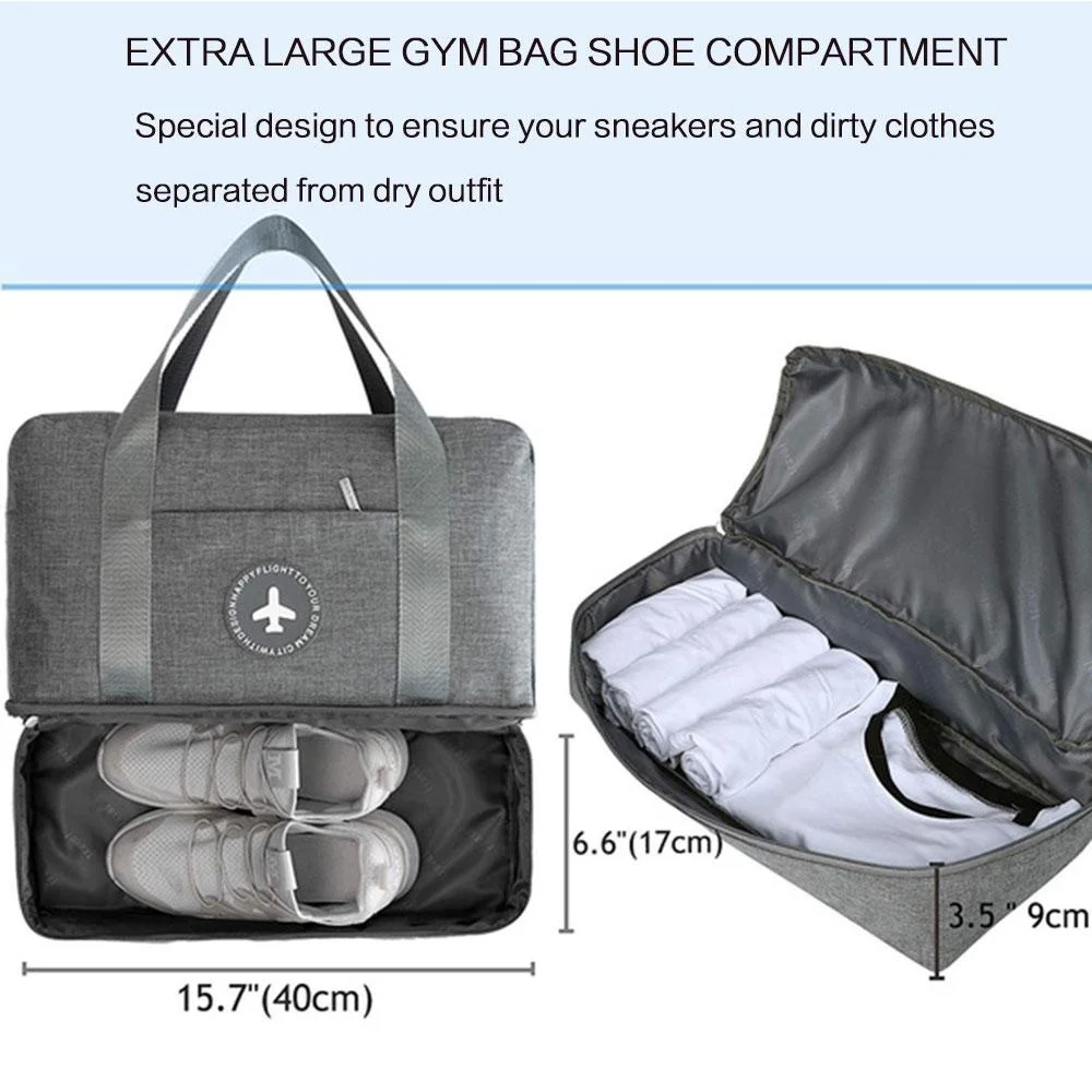 JJYY 1PC New Men\'s Women\'s Wet and Dry Separation Bag Waterproof Clothing Storage Sports Gym Bag Travel Bag