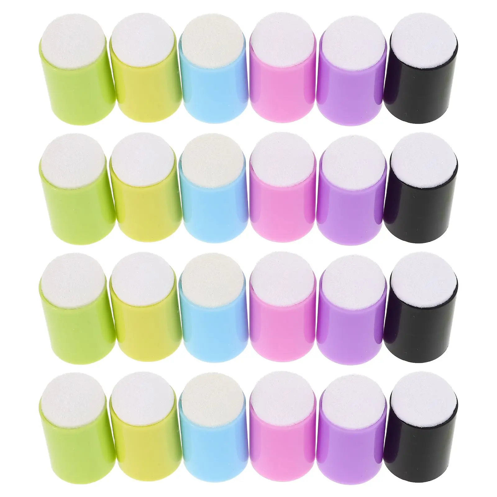 

24pcs Drawing Tools Sponges for Kids Painting Body DIY Finger Kit Child Applicator Craft Sponge Daubers Supplies