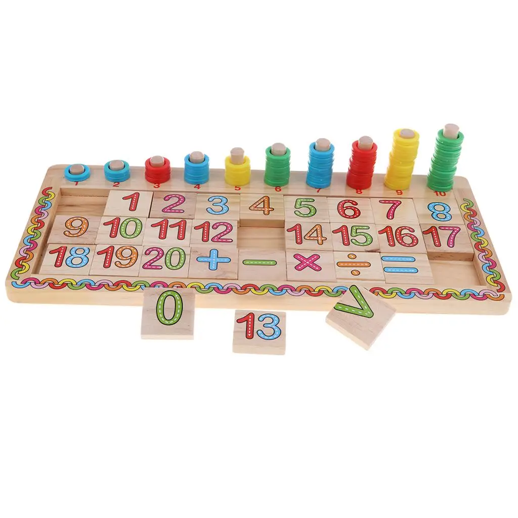 

0~20 Numbers Calculating Blocks Number Counting Wood Math Toy
