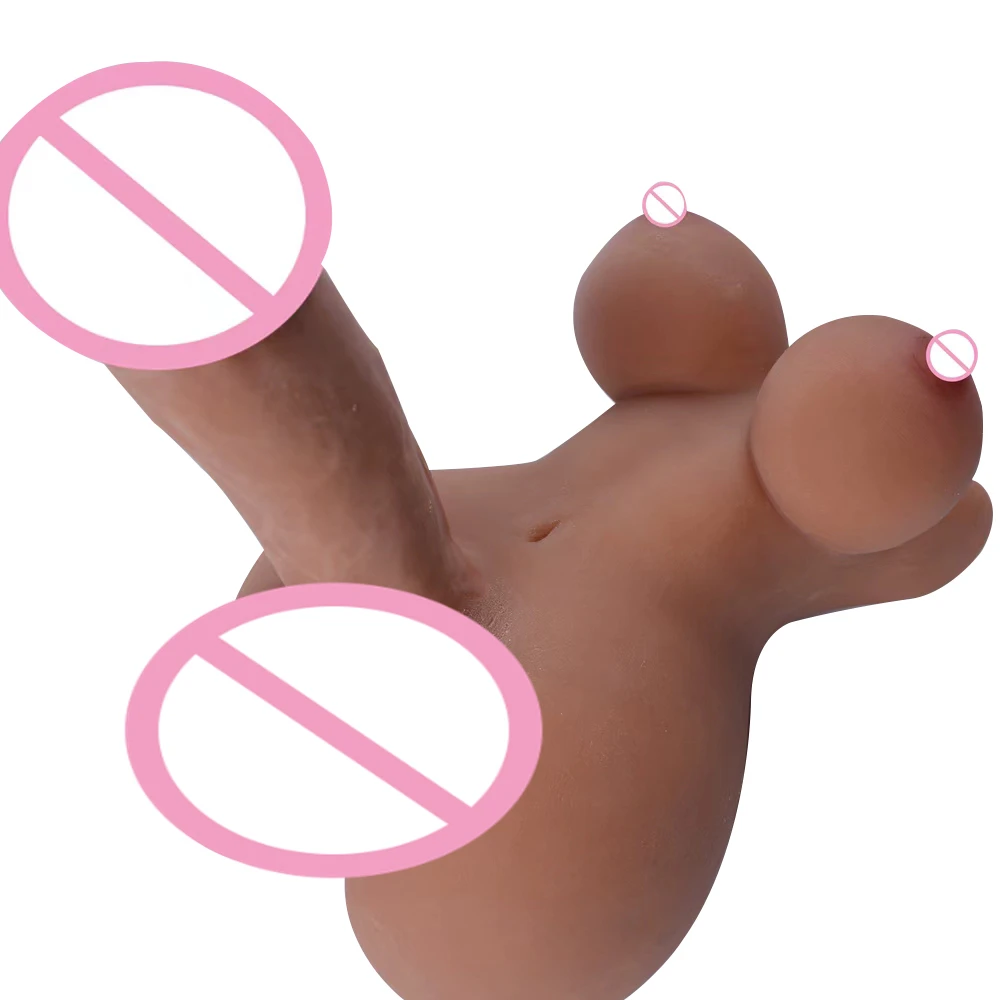 Sex Toys for Women Men Realistic Shemale Body Sex Doll Male Torso 6.8inch Big Dildo Soft Penis Female Vagina Masturbator Anal