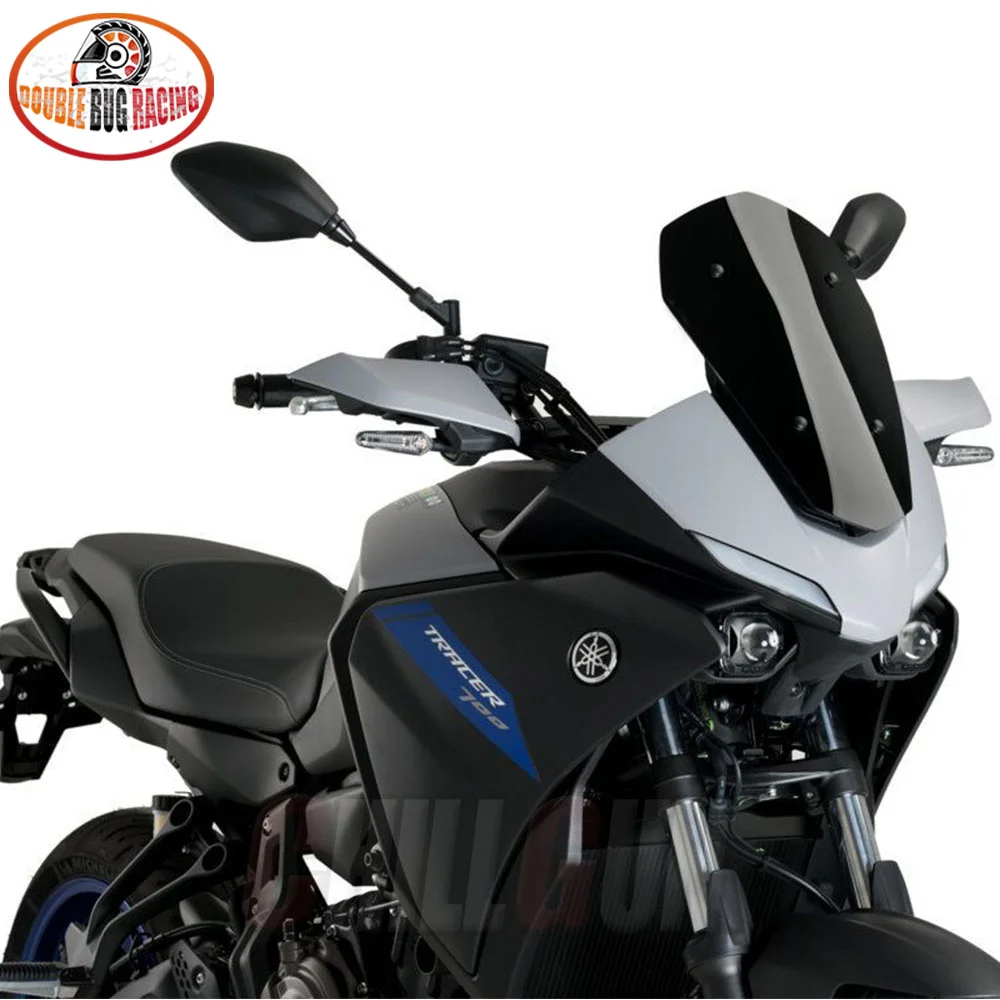 Deflector de parabrisas para motocicleta, parabrisas de pantalla deportiva de turismo para YAMAHA MT07, Tracer 7, 2020, 2021, 2023, 2024, Tracer700