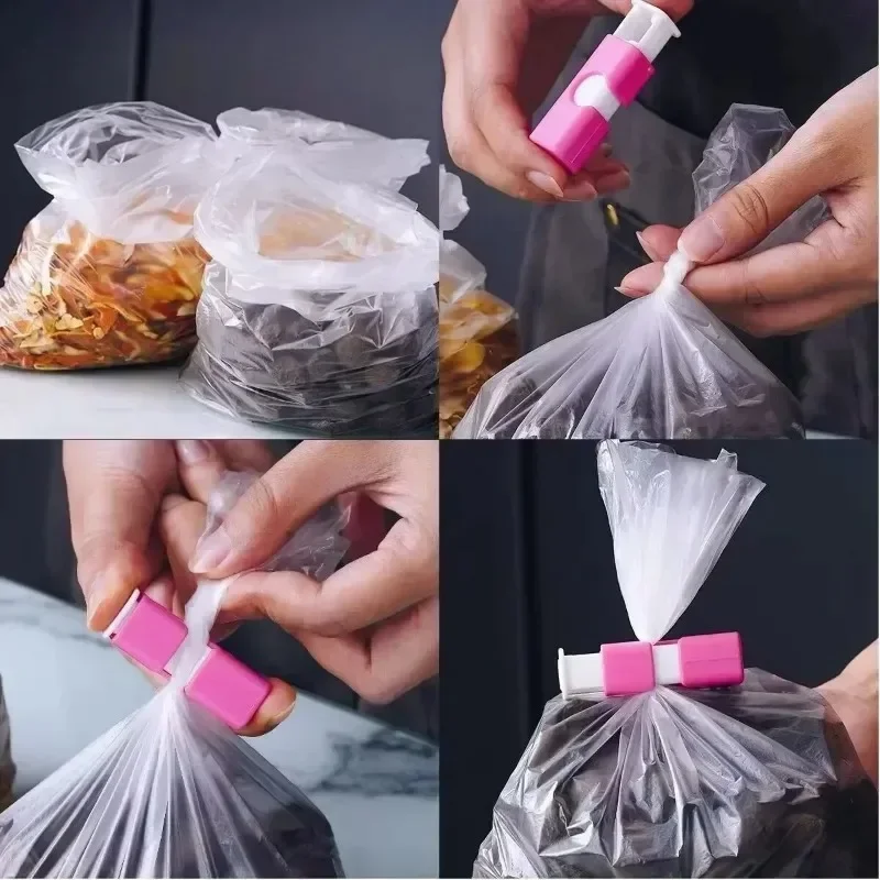 12/1 Pcs Food Sealing Clips Bread Storage Bag Clips For Snack Wrap Bags Spring Clamp Reusable Kitchen Organization Sealing Clamp