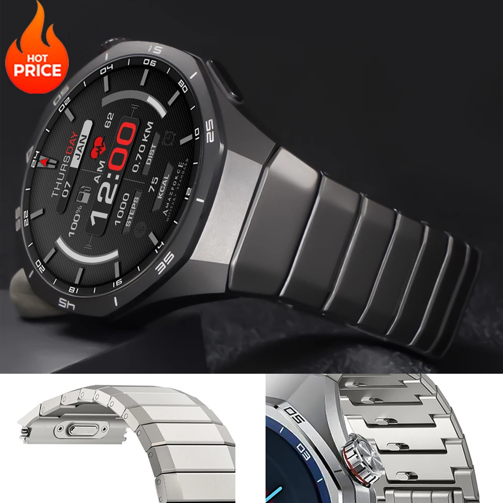 

Титановый ремешок для Huawei Watch GT6 Pro 46 мм, быстросъемный металлический ремешок для Huawei Watch GT6 Pro, роскошный браслет без зазоров, браслет
