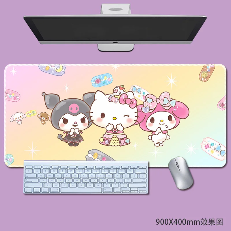 Kawaii Hello Kitty Muismat Leuke Cartoon Schrijftafel Pad Desktop Decoratie Vrouwen Levert Vrouwelijke Studenten Gift Groothandel