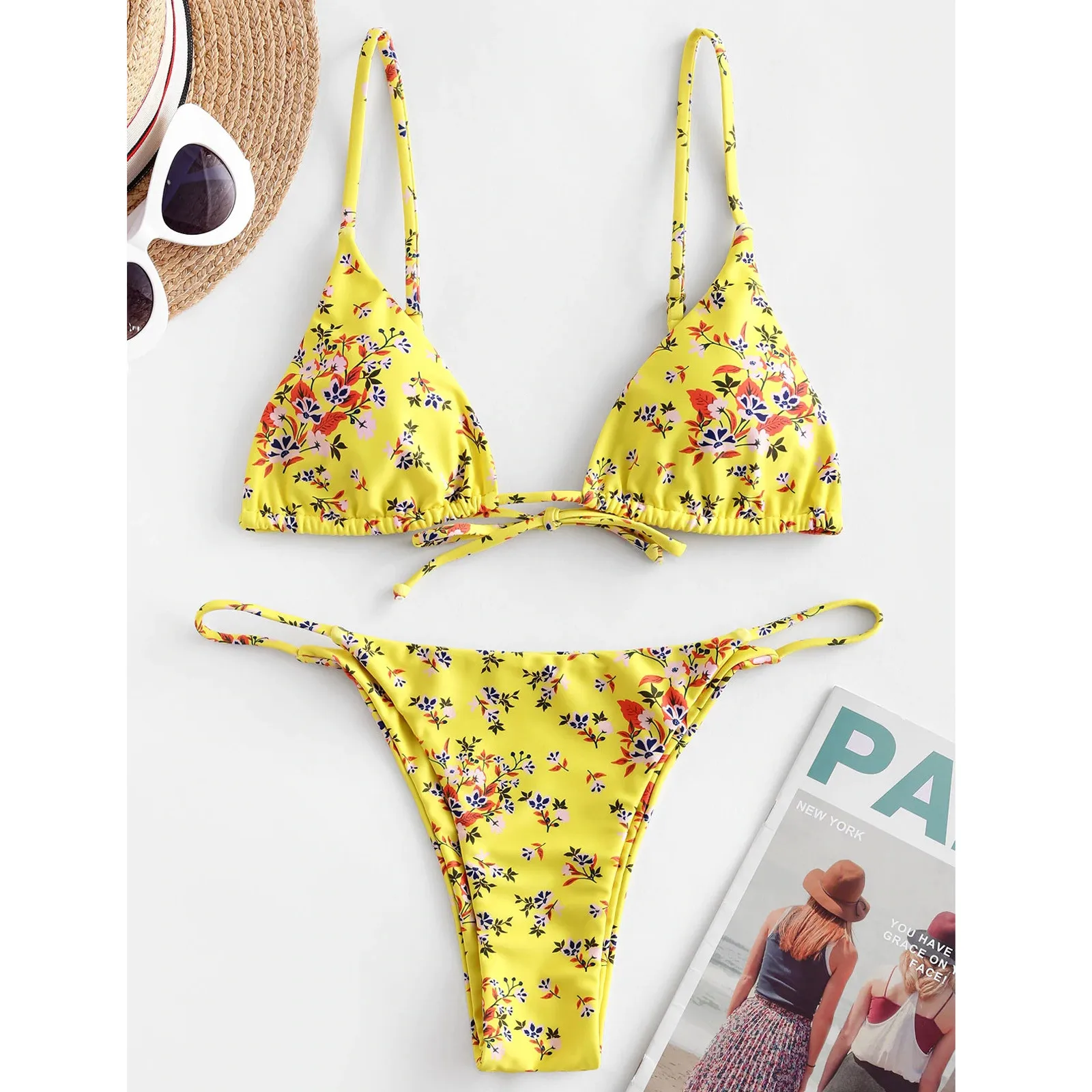 Damski Bandeau zestaw Bikini z bandażem Push-up brazylijskie stroje kąpielowe kostium kąpielowy damski Biquini plażowy Dropshipping