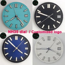 29.8mm Dial Tiffany Dial Nautilus Green Luminous Watch pointer NH35 Movement NH36 Watch for 41mm Watch Cases