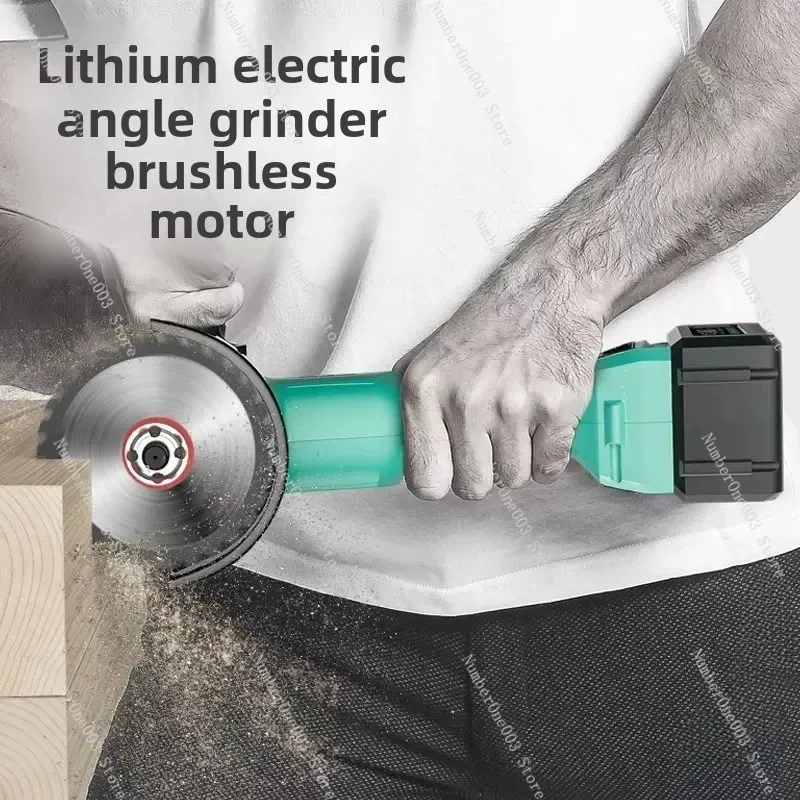Brushless Lithium Battery Angle Grinder Rechargeable Cutting and Grinding Power Tool Handheld Grinding Wheel A7-5801