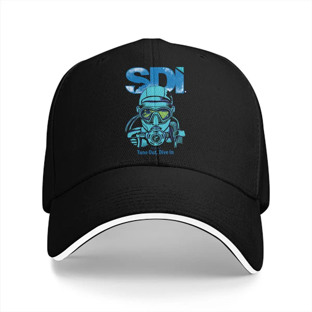 

Washed Men's Baseball Cap Scuba Diving International SDI Trucker Snapback Caps Dad Hat Diving Dive Golf Hats